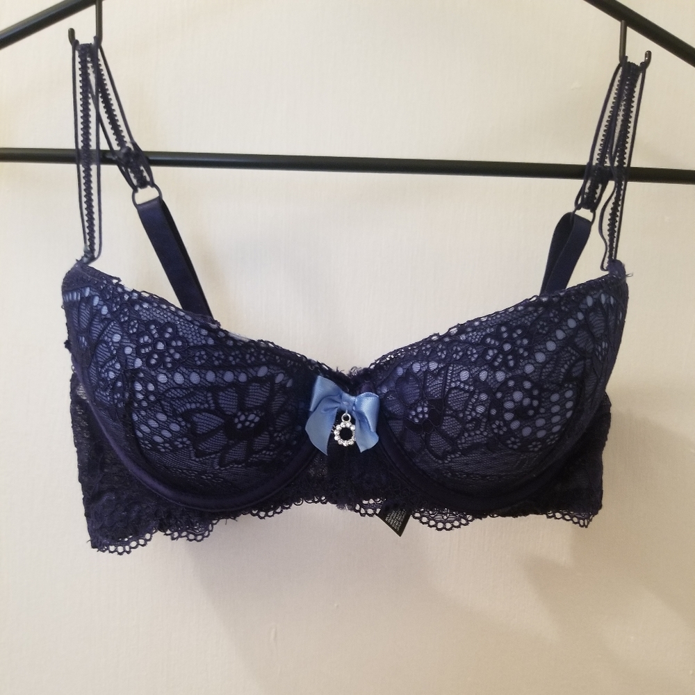 Blue Lace Bra
